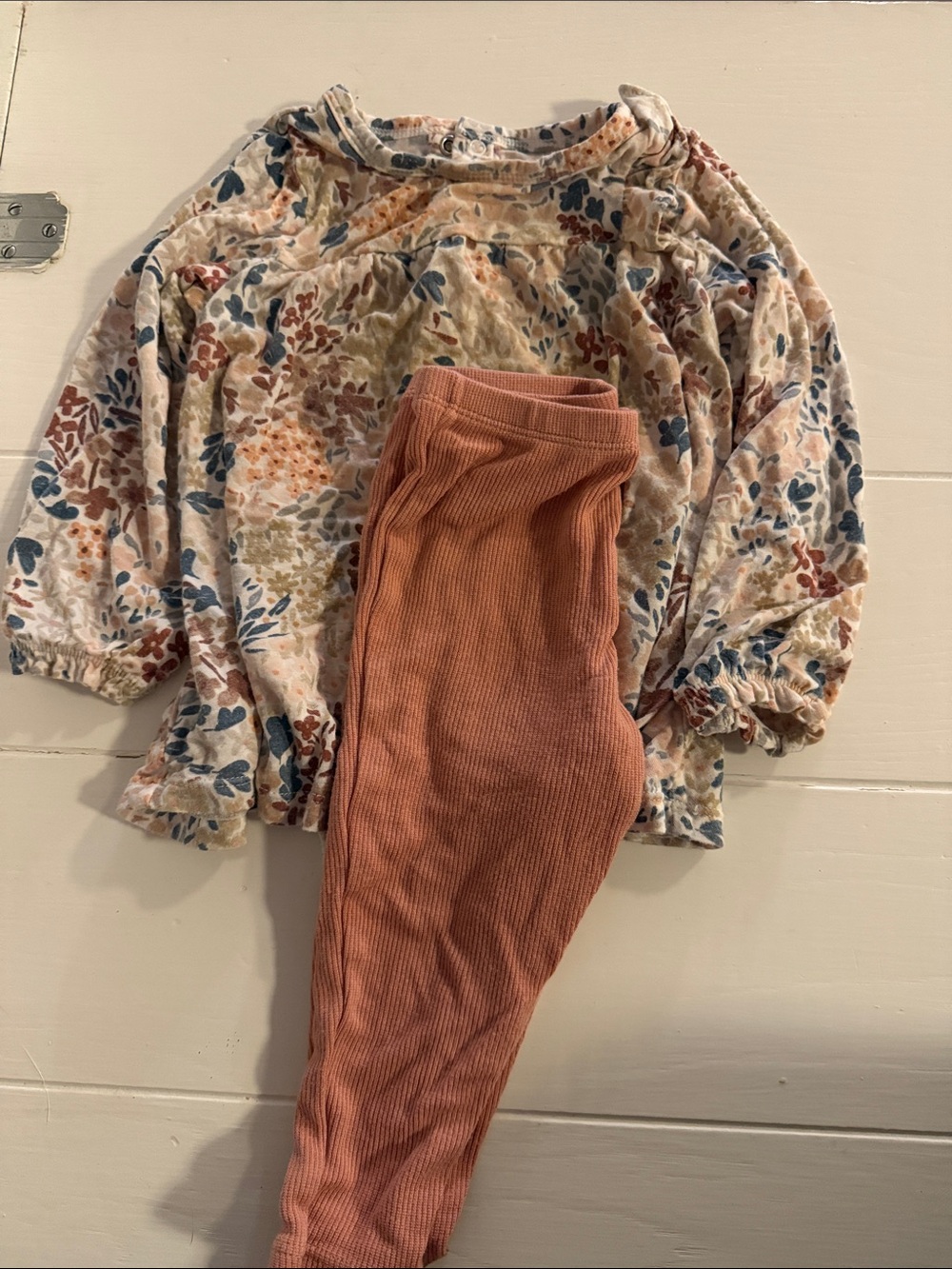 Angel Dear Ribbed Leggings in Rust